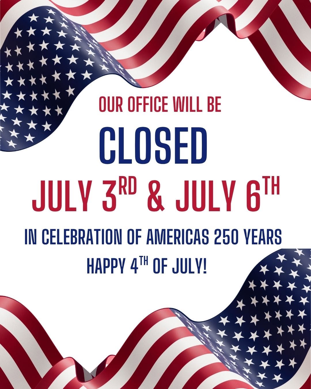 Closed 4th Holiday